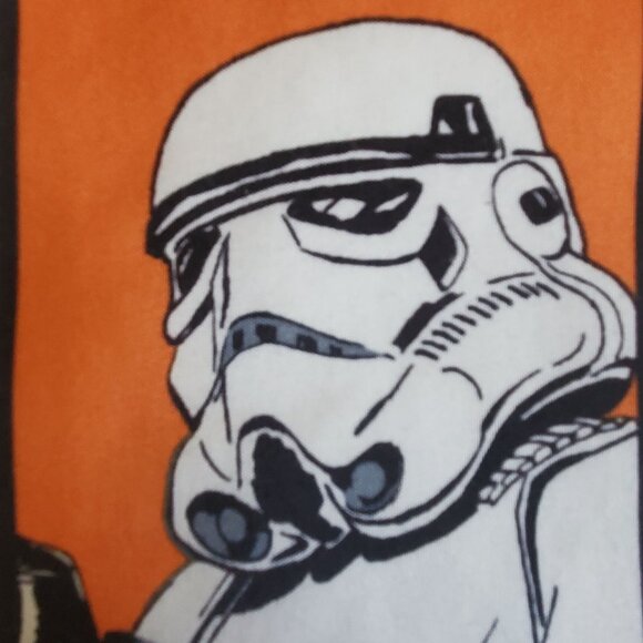 Vtg Official Star Wars Bed Sheet Full Original Character Luke, Chewy, C3PO, R2D2 - Picture 5 of 8